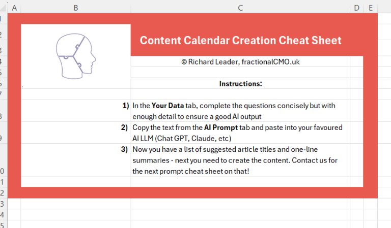 content calendar cheat sheet